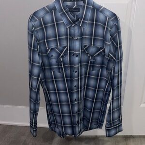 7 Diamonds Plaid Men's Shirt large